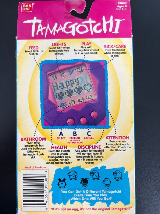 Оригинално Tamagotchi 1996-1997 BANDAI #1800 1st GEN