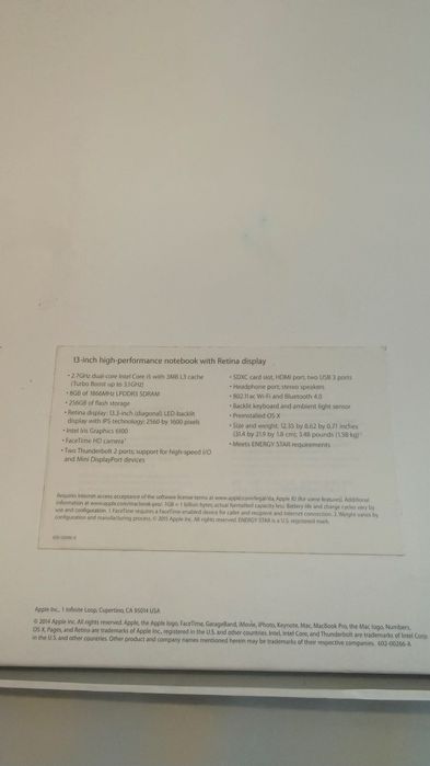 Apple MacBook Pro 2015, 13 inch