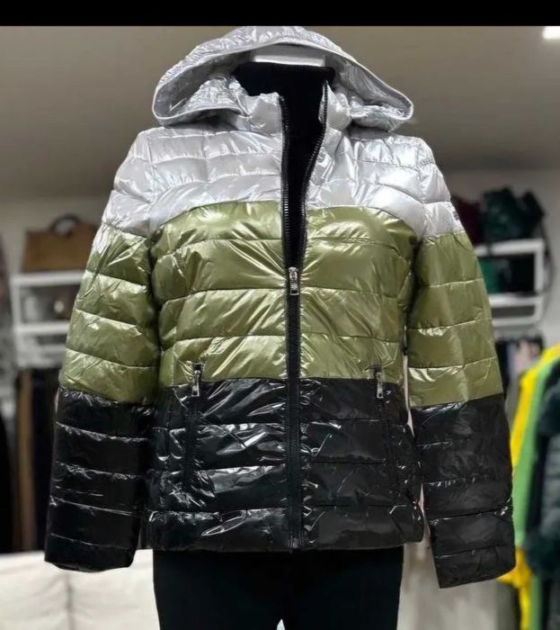 Преходно дамско яке 3 цвята - подвижна качулка