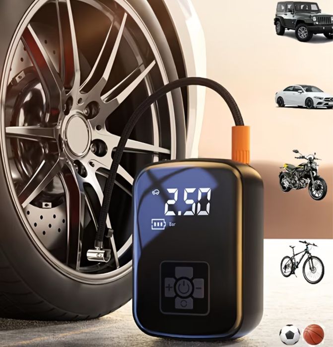 Compresor auto portabil 150PSI, alimentare USB
