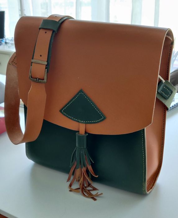 Geanta piele naturala unisex - Handmade