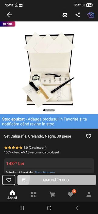 Set Caligrafie, Crelando, Negru,