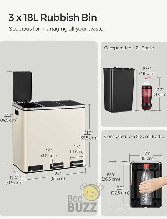 Кошове за разделно събиране на отпадъци тройни - Разпродажба