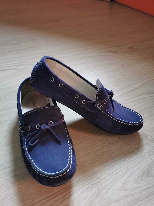 Balerini/mocasini Calvin Klein, nr.34/35, piele intoarsa