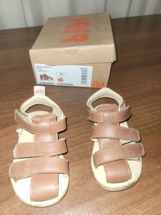 Pachet 2 perechi de sandale Bibi Afeto -  Verde 20 EU  & Camel 21 EU