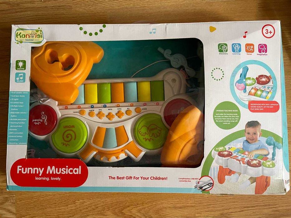 Jucărie muzicală educativă - pian cu microfon