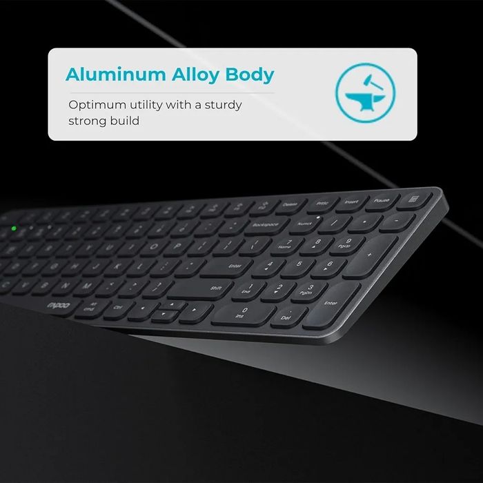 # Клавиатура и мышь Rapoo 9350S Беспроводной комплект Black/White Ru