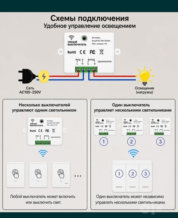 Беспроводной  выключатель.