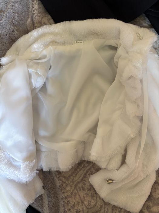 меховая накидка на платье для девочки