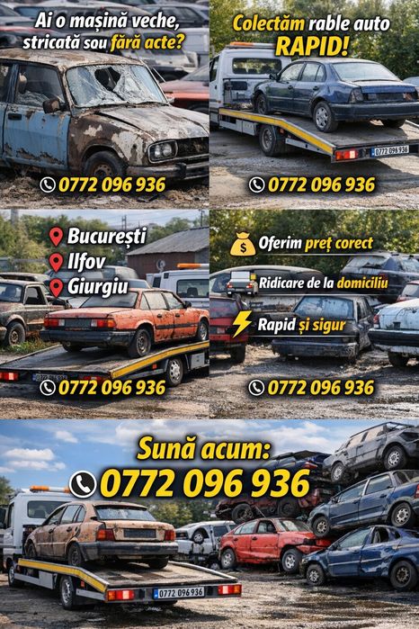 Casam autovechiule pentru fier vechi si dezmenbrari oferim preturi corecte puteti suna la numarul 0772.096.936