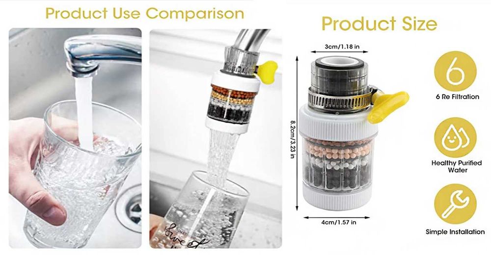 filtru de apa pentru robinet chiuveta bucatarie sau baie universal nou, purifica apa