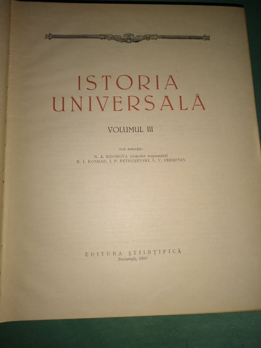 Istoria universala in zece volume. vol I si III