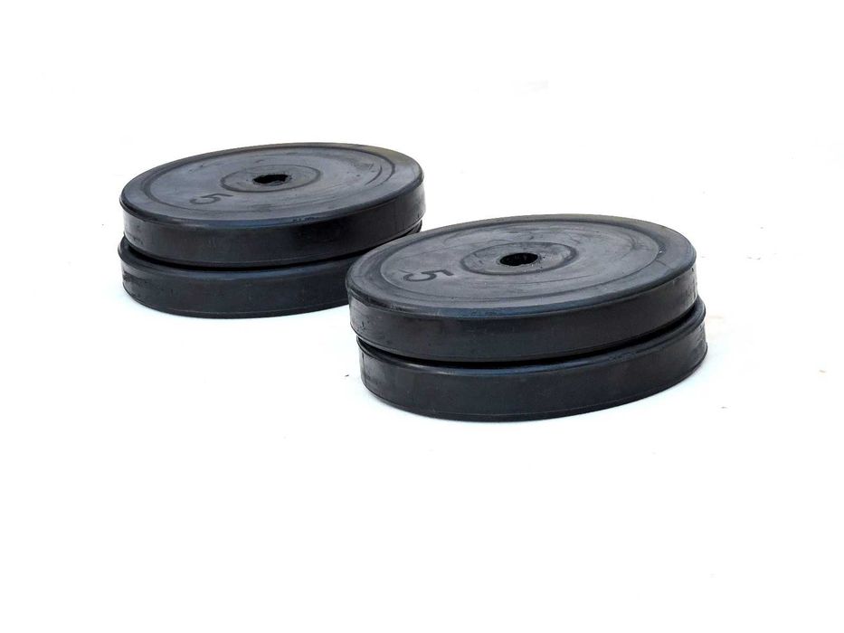ПРОМО! Комплект Гумени Дискове 4 х 5 кг, Сет Тежести Ф28 - Ф30 мм