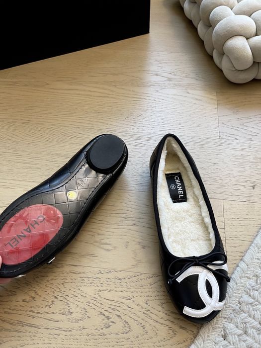 Balerini cu blana Chanel