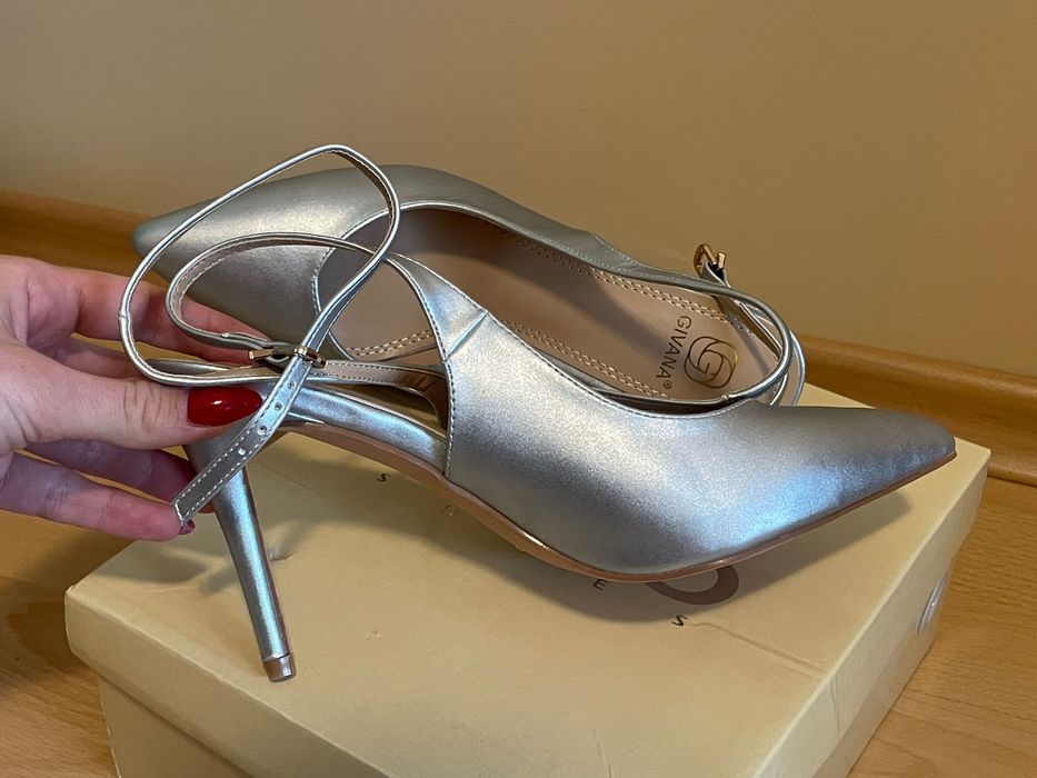 Сребърни токчета с верижки