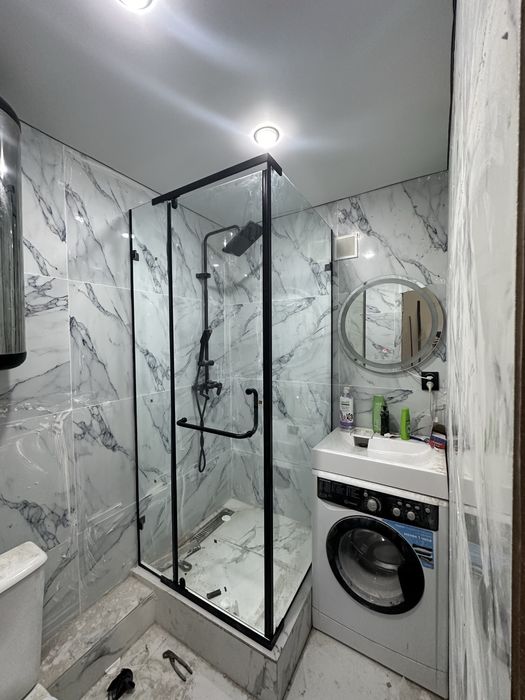 Душ кабина, Зеркало, Стеклянные шторки, Межкомнатные перегародки