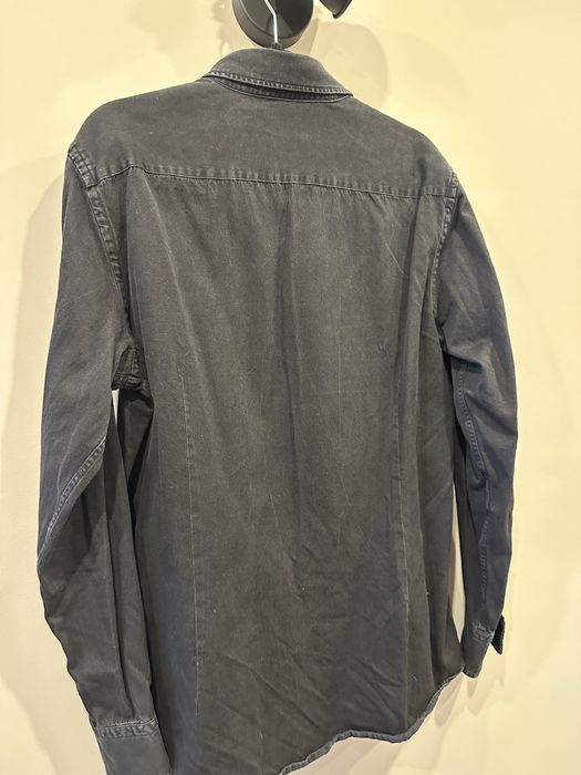 Мъжка черна дънкова риза Massimo Dutti – размер XL