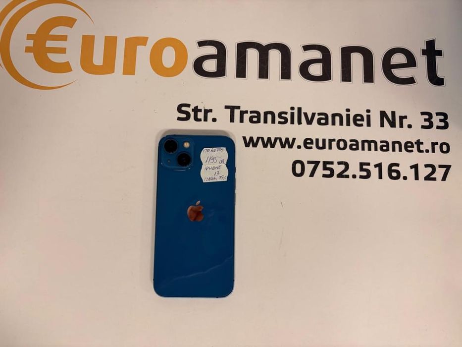 Telefon iPhone 13, 128GB, 5G, Blue bat.75% -T-