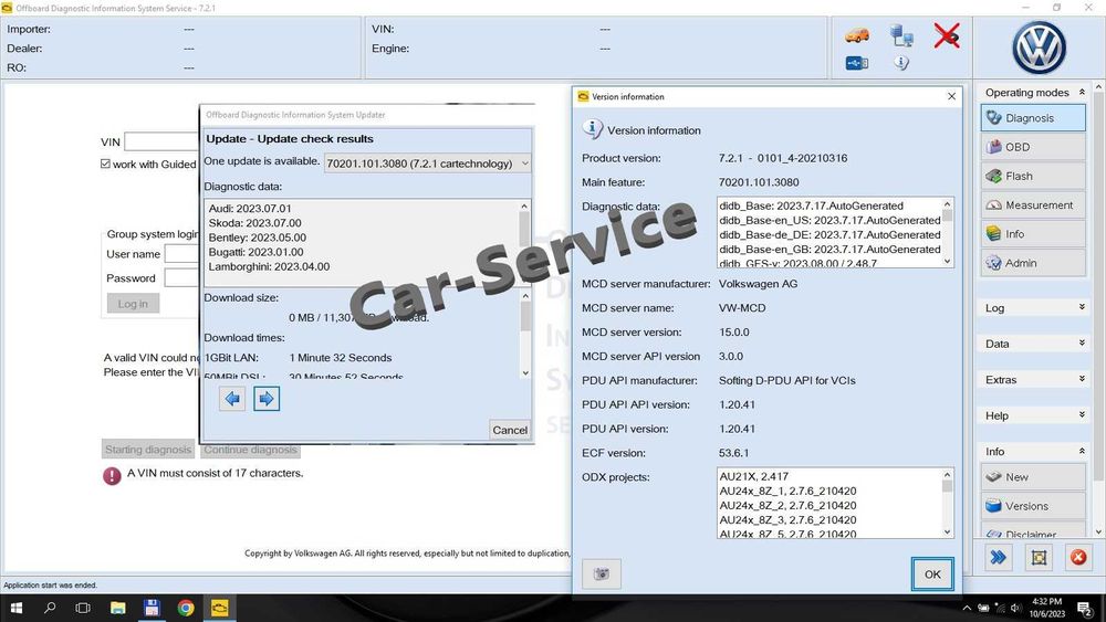 SSD256 pt Vas5054 ODIS Service 7.2.1 ODIS Engineering 12.2.0