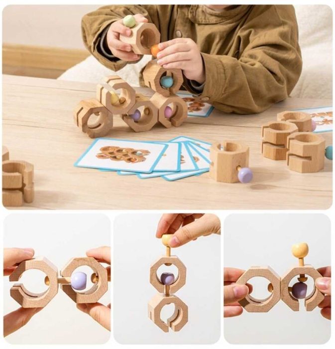 Уникален дървен конструктор Трансформер в два модела.