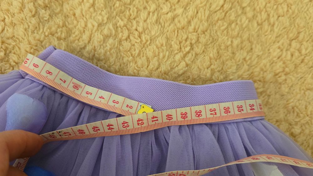 Set fuste tulle mama & fiica, mov lila, cu petale 3D si bentita inclusa