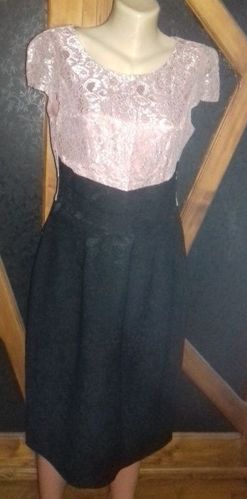 Rochie neagra cu bust plaminiu