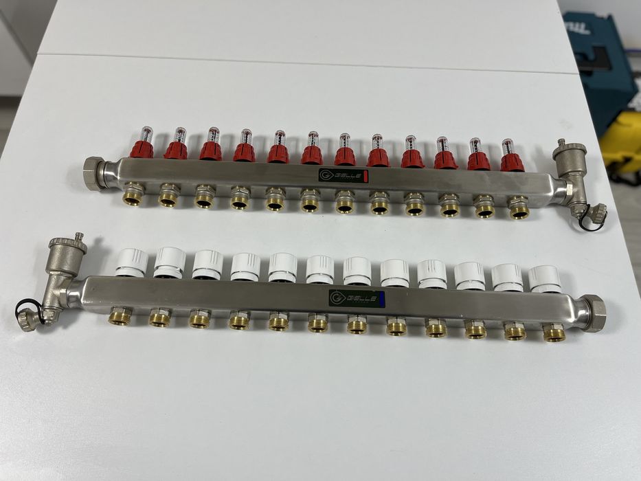 Distribuitor colector inox ! Pardoseala , debitmetre