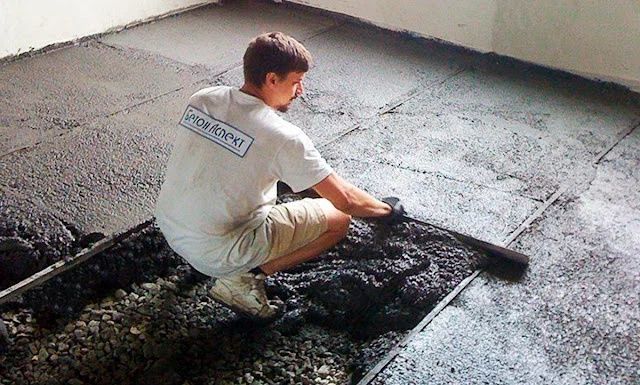 Тёплая стяжка из полистеролбетона