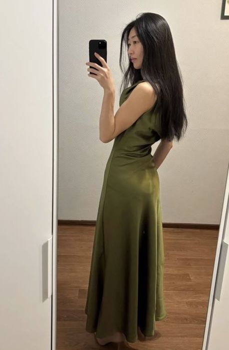 Платье женское оливковое