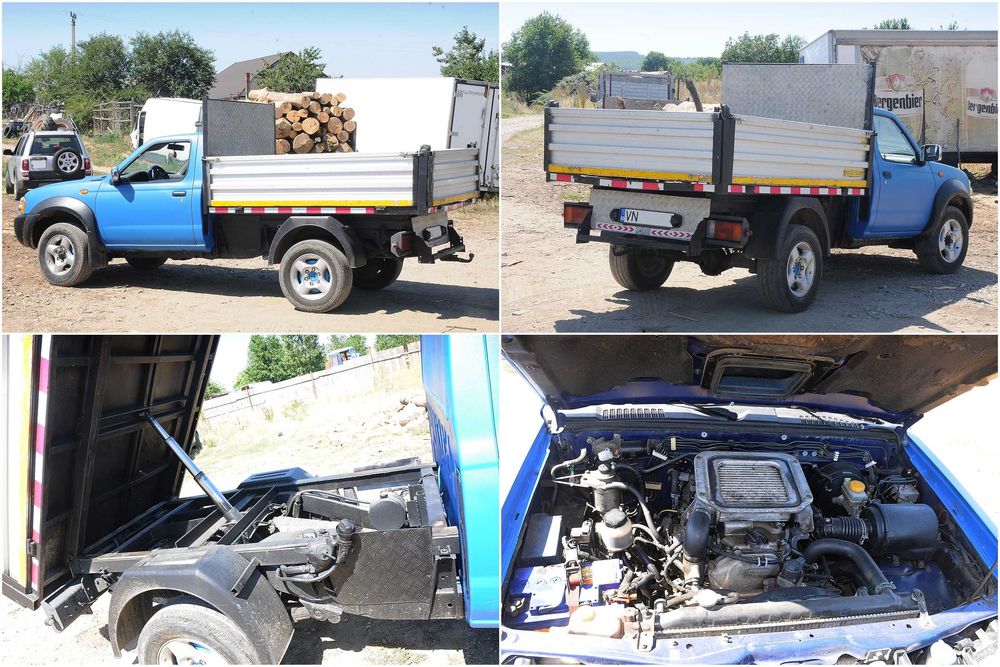 NISSAN Navara D22 Basculabil 2004 camioneta N1 2 locuri+bena basculabila 2.5D Turbo 150 CP E4 4x4 mic/mare, proprietar ofer fiscal 14.500 €