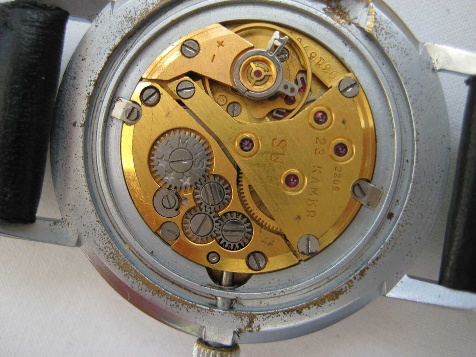 Ceas barbatesc extraplat, LUCH (POLJOT) 23 rubine,Made in USSR.