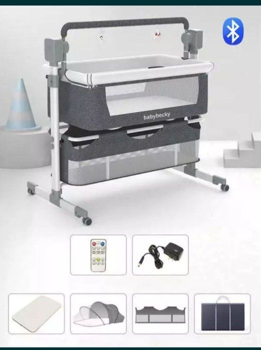 Даставка бесплатная. Детская электрический люьлка Прикроватная кроват