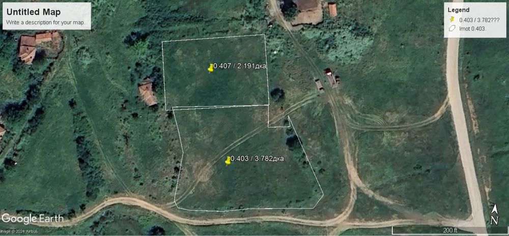 Продава се Парцел в Бургас, Изгрев - 6000 кв.м за 2 €/кв.м - Снимка #2