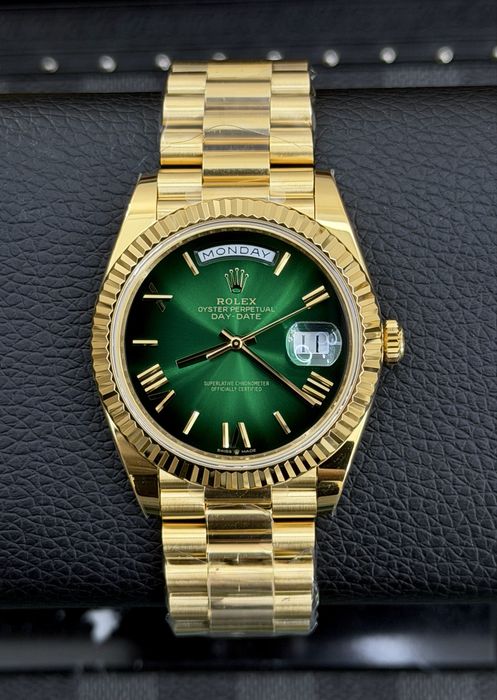 Rolex Day-Date 40mm Yellow Gold Green Ombre Dial - ETA 3255