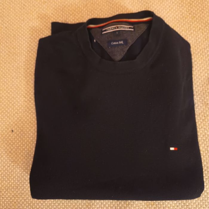 Pulover Tommy Hilfiger bumbac și matase