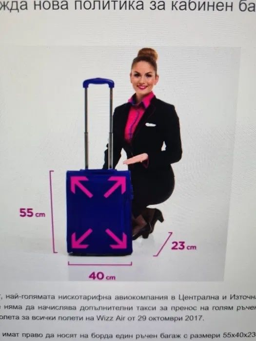 НОВ малък Куфар - Сак с колела AmazonBasics