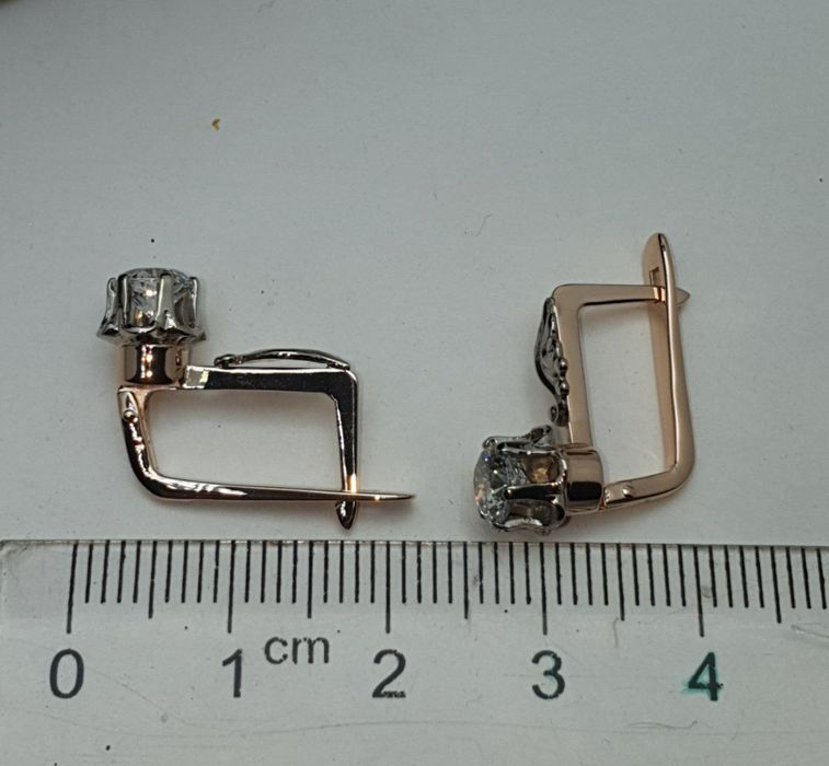 Ссср Львов ювелирный заводские серьги 583пробы 3.98грам