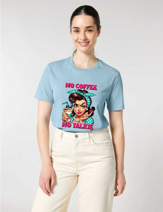 Дамски тениски с чувство за хумор, Coffee first, Wine