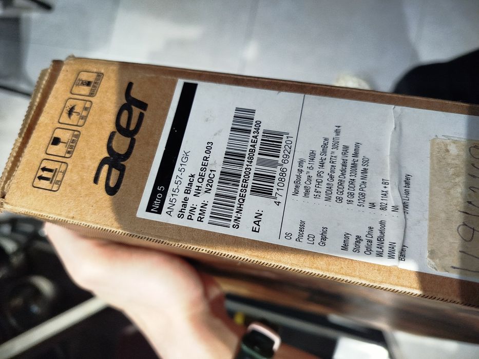 Игровой Acer Nitro RTX 3050Ti с коробкой