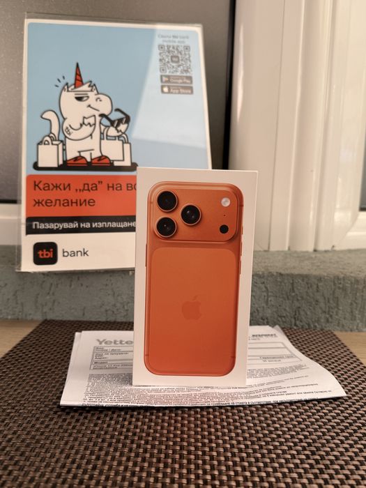 36М НОВ!ЛИЗИНГ*90лв/м iPhone 17 Pro Orange Silver BLUE айфон 17 про