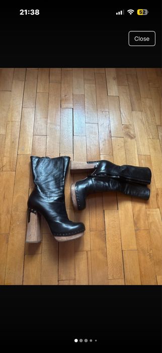 Cizme Prada cu toc si platforma