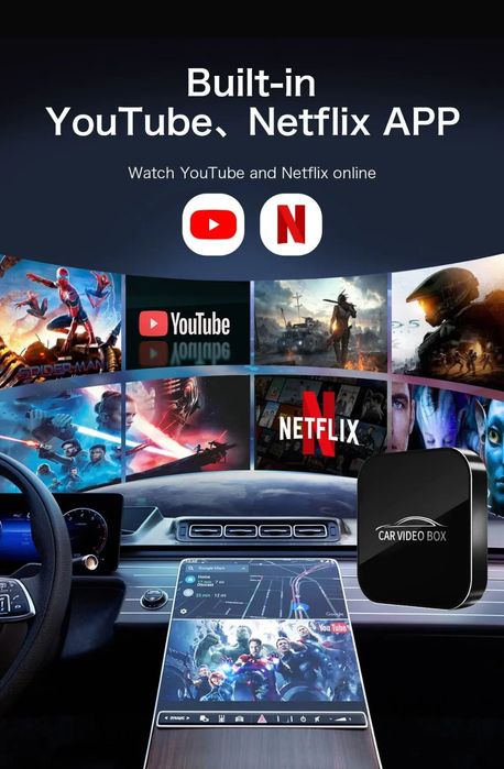 Car video box-youtube netflix