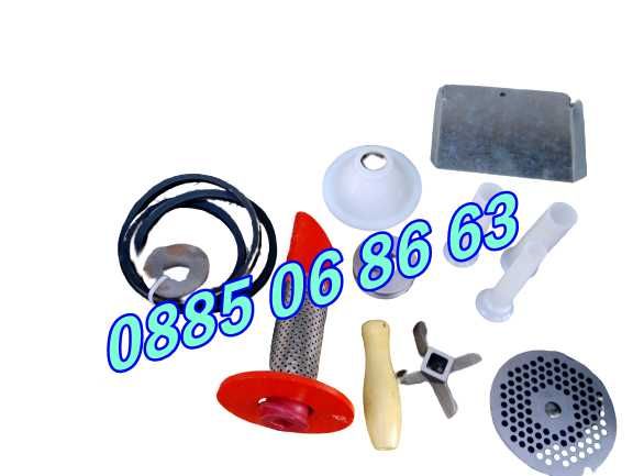 Чугунена месомелачка №32 с мотор 1,5 kW и стойка + решетки