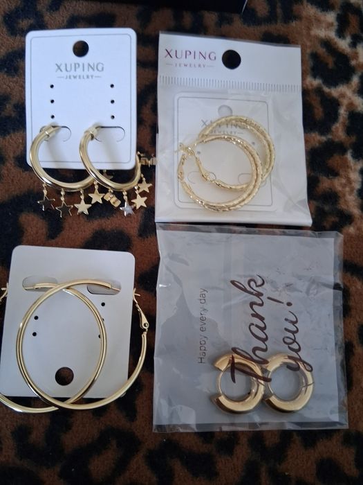 Позлатени обички и пръстени