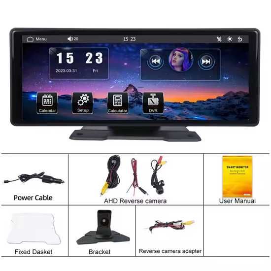 H505F Преносим автомобилен екран Carplay 10,26-инчова камера карплей