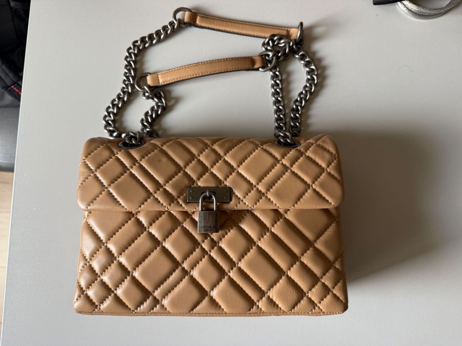 Оригинална кожена чанта Kurt Geiger London Brixton Lock Bag