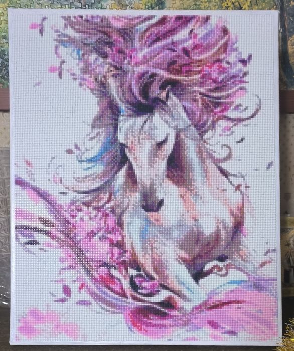 Готовая картина алмазная мозайка лошадь