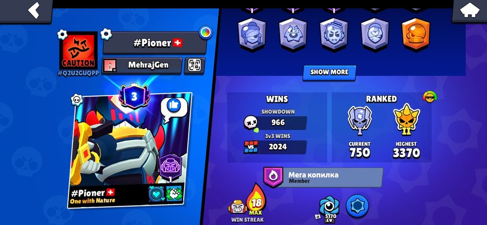 Продам акк Brawl Stars