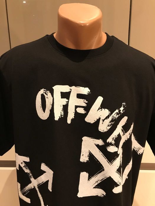OFF-WHITE PAINT SCRIPT skate тениска, размер: S