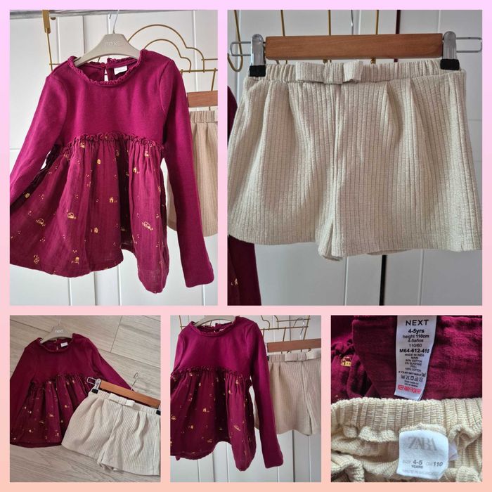 Празнични/Коледни рокля,пуловер,пола 110,116,122р Next,NulaBug,H&M